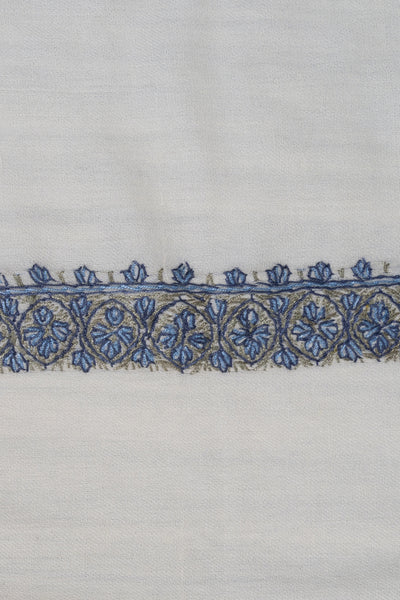 Ivory Autumn Rumal — Sozni Hand Embroidered