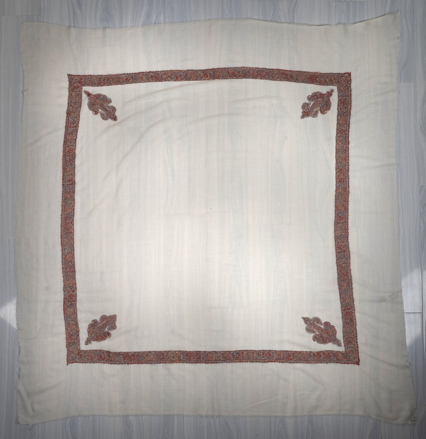 Pearl Amber Rumal — Sozni Hand Embroidered