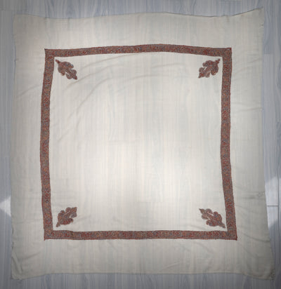 Pearl Amber Rumal — Sozni Hand Embroidered