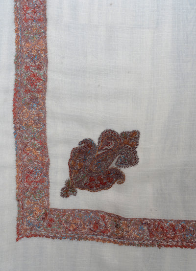 Pearl Amber Rumal — Sozni Hand Embroidered