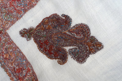Pearl Amber Rumal — Sozni Hand Embroidered