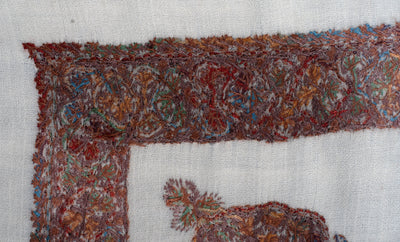 Pearl Amber Rumal — Sozni Hand Embroidered