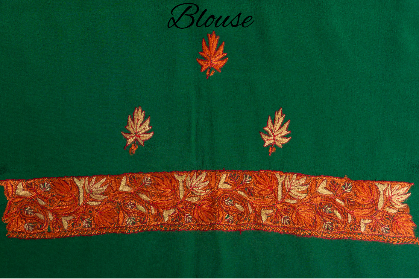 Enchanting Green Pure Crepe Saree with Sozni Hand Embroidery