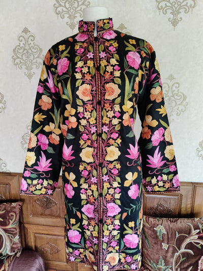 Vibrant Kashmiri Embroidered Jacket - KashmKari