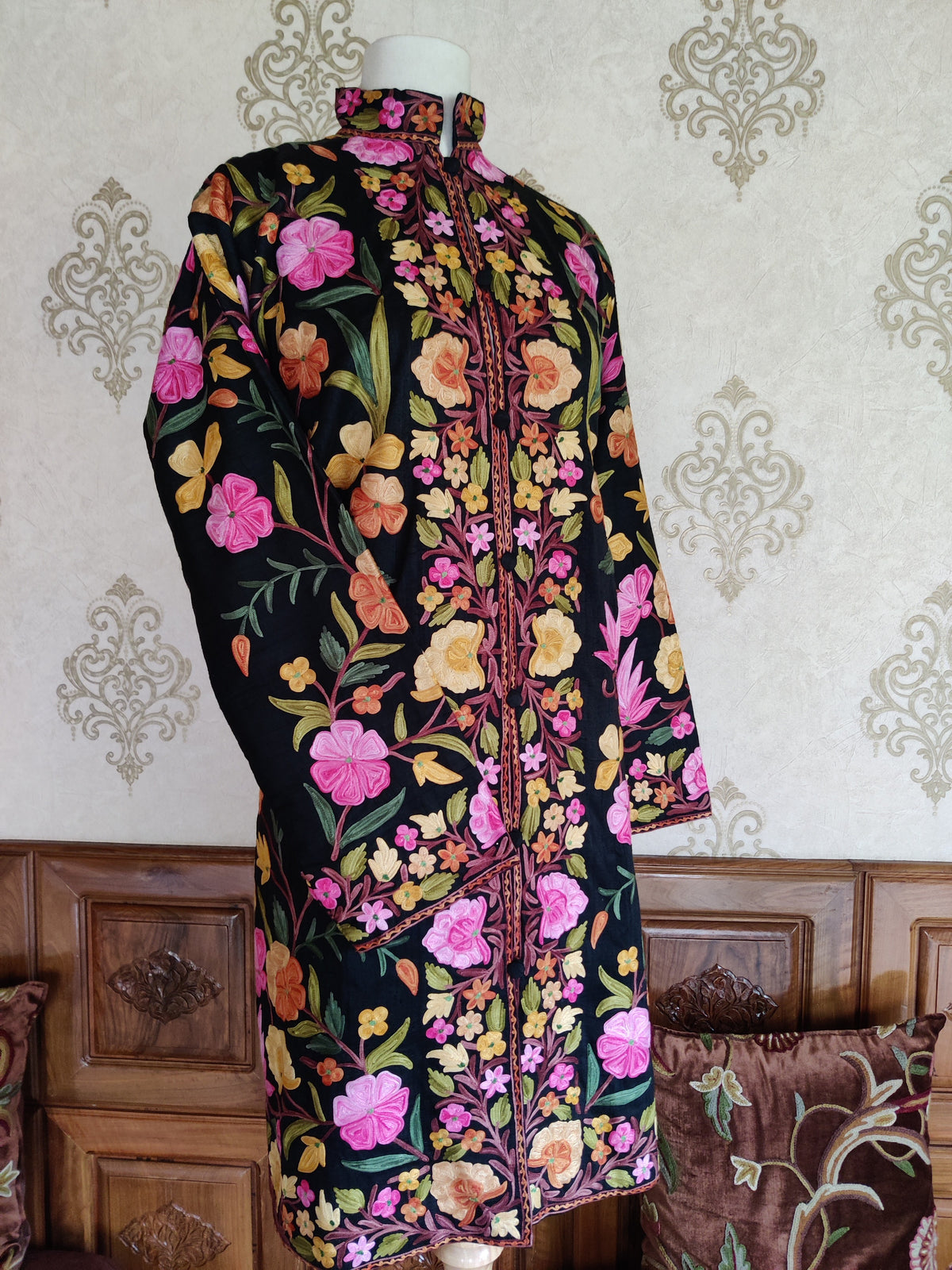 Vibrant Kashmiri Embroidered Jacket - KashmKari