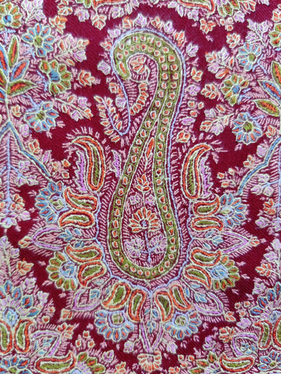 The Artisan's Palette: Pure Pashmina Shawl with Sozni Embroidery - KashmKari