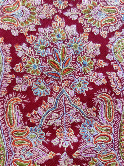 The Artisan's Palette: Pure Pashmina Shawl with Sozni Embroidery - KashmKari