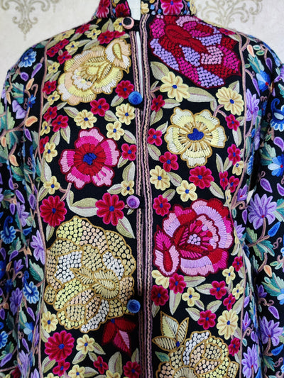 Hand Aari Jamawar Jacket: Kashmir's Hues of Elegance