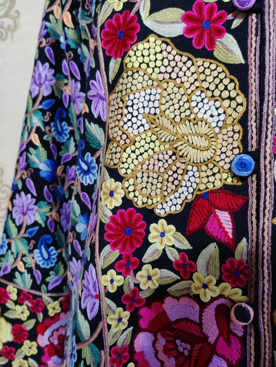 Hand Aari Jamawar Jacket: Kashmir's Hues of Elegance