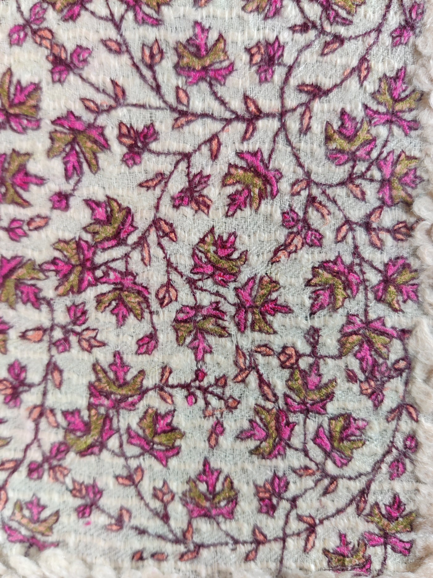 Gulbahar Sozni Drape: Pure Pashmina Shawl with Sozni Embroidery