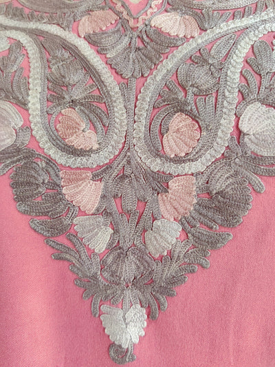 Graceful Pink Aari Embroidered Kurti