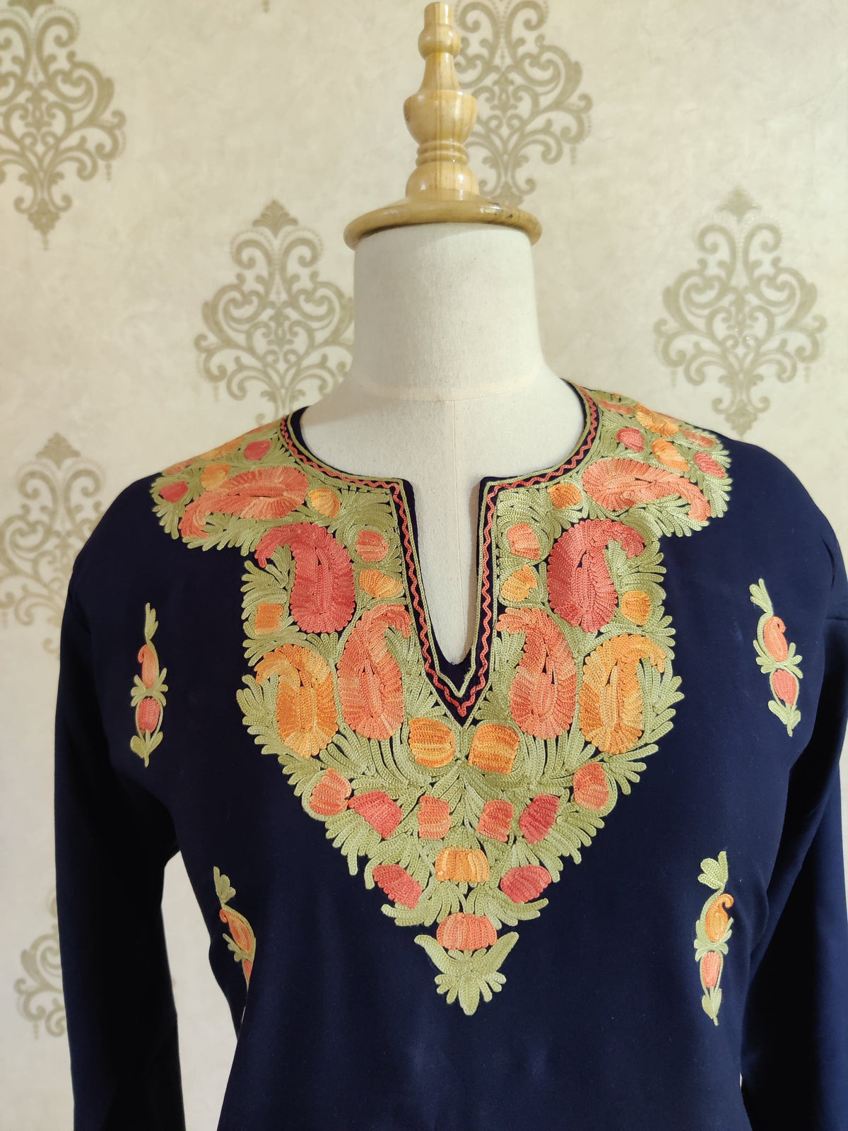 Midnight Radiance Aari Embroidered Kurti