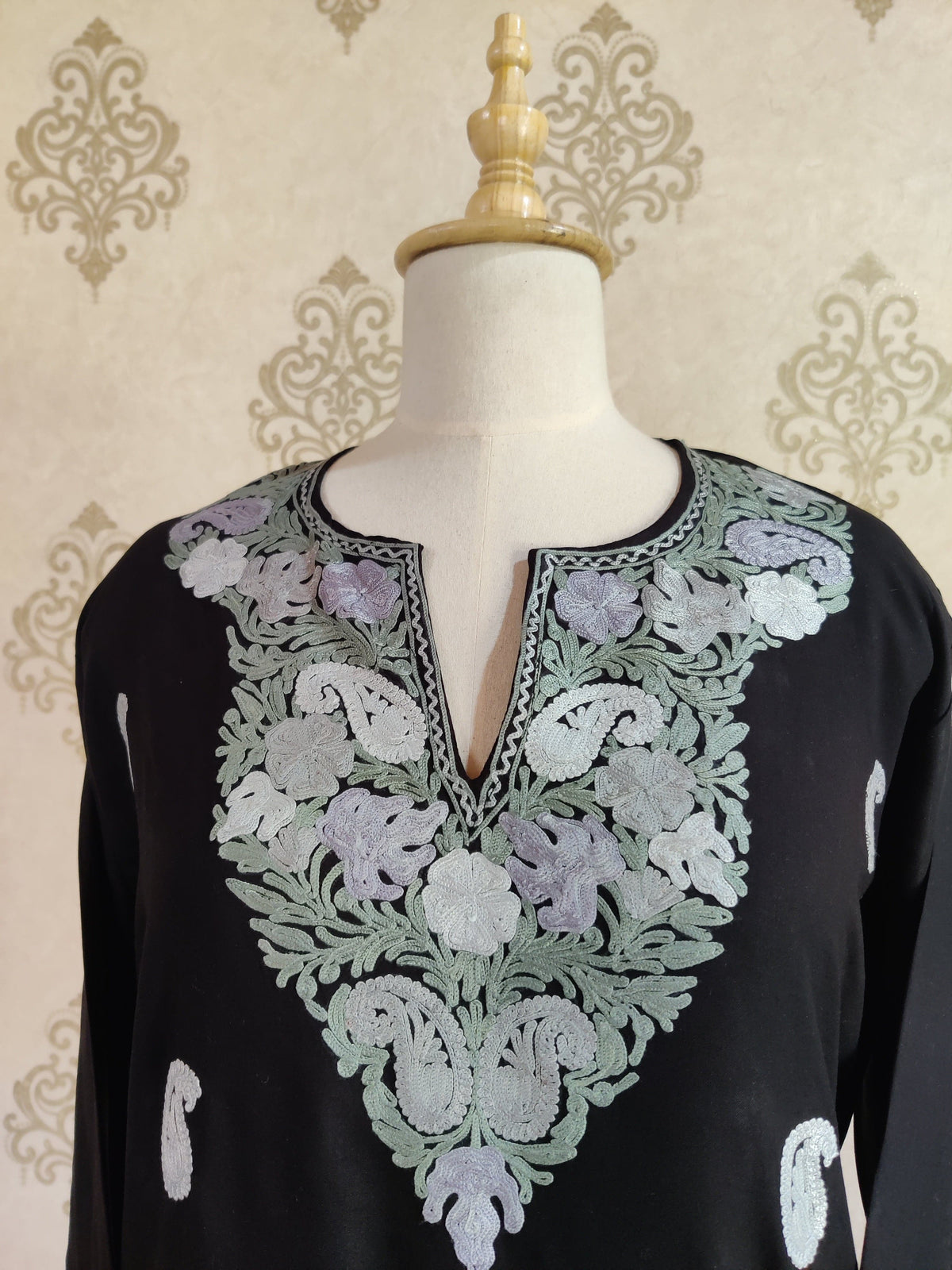 Midnight Opulence Aari Embroidered Kurti