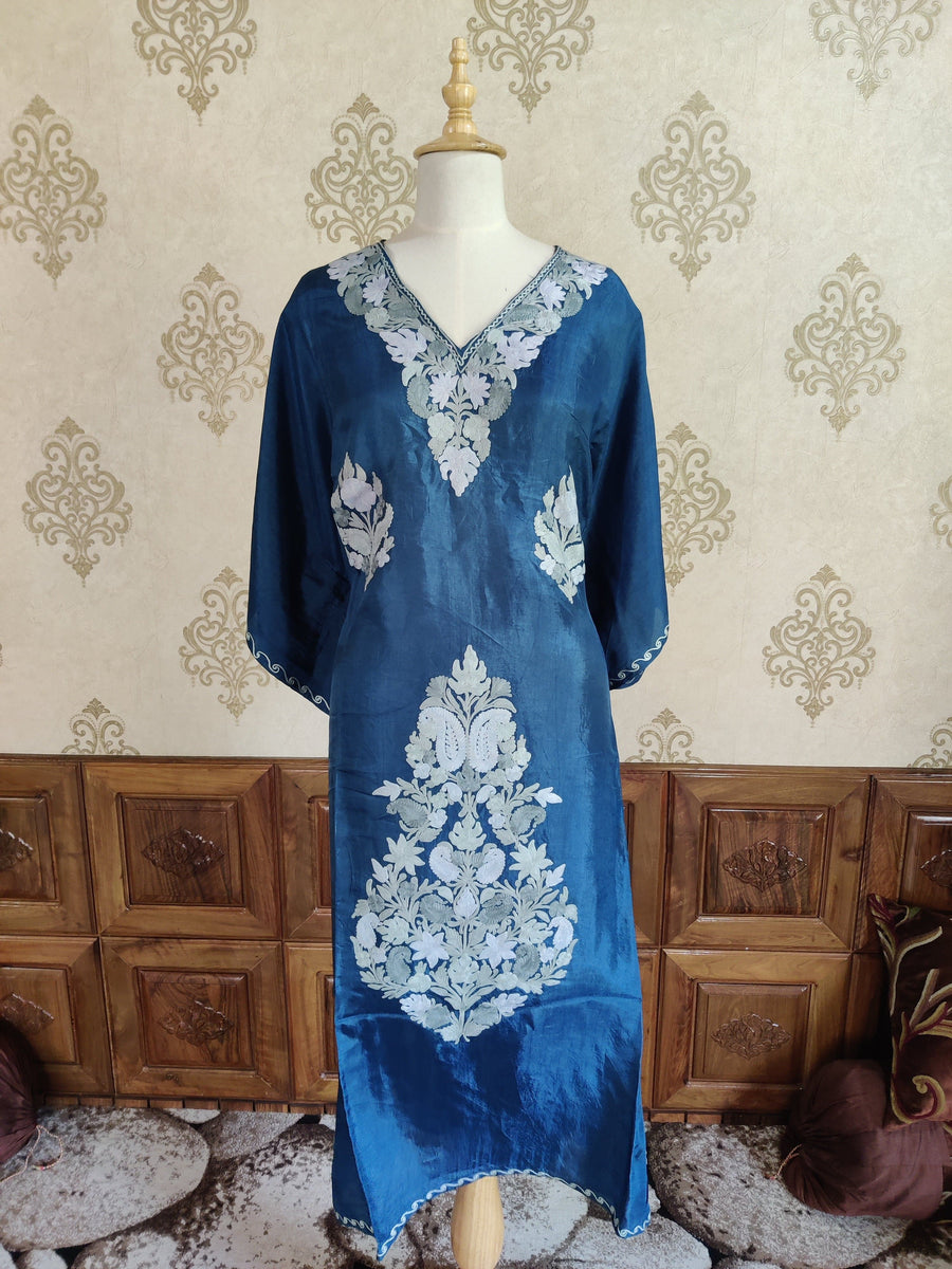 Oceanic Elegance Aari Embroidered Kaftan