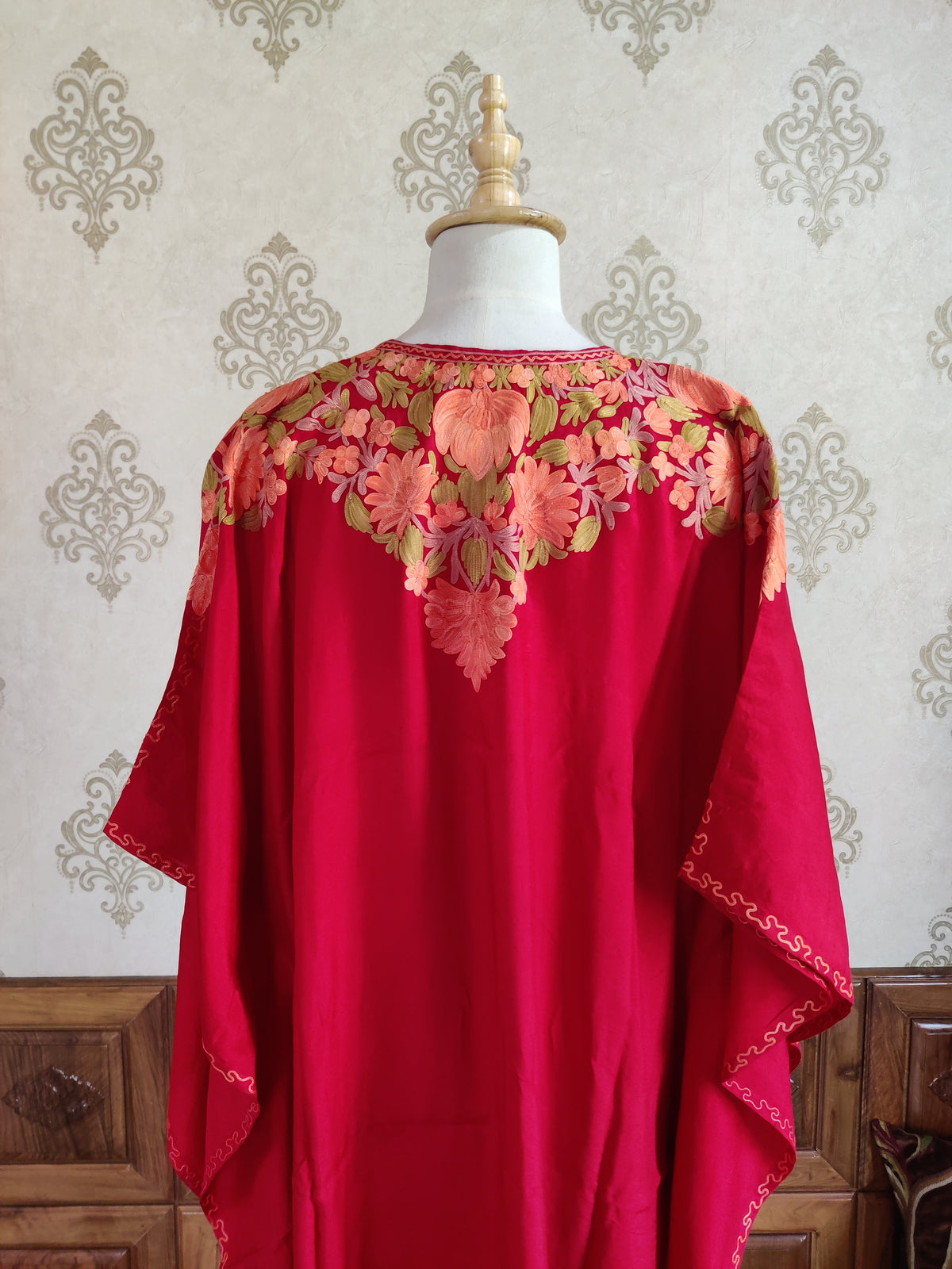 Scarlet Splendor Aari Embroidered Kurti