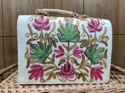 Blossom Delight Kashmiri Embroidered Bag