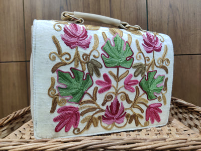 Blossom Delight Kashmiri Embroidered Bag