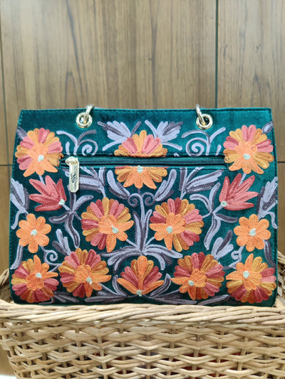 Enchanted Garden Kashmiri Embroidered Bag