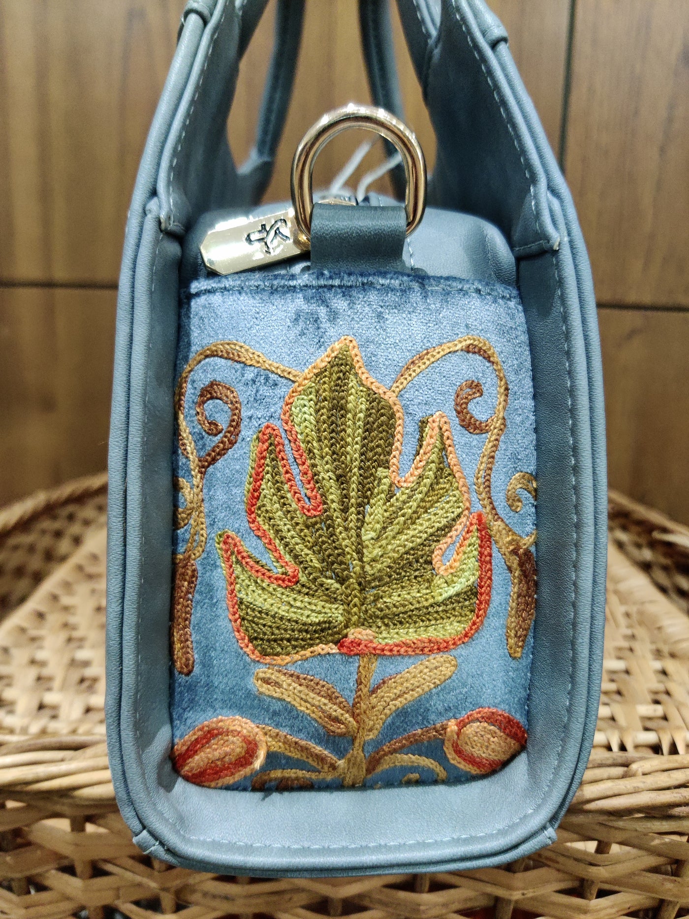 Ocean Breeze Kashmiri Embroidered Bag