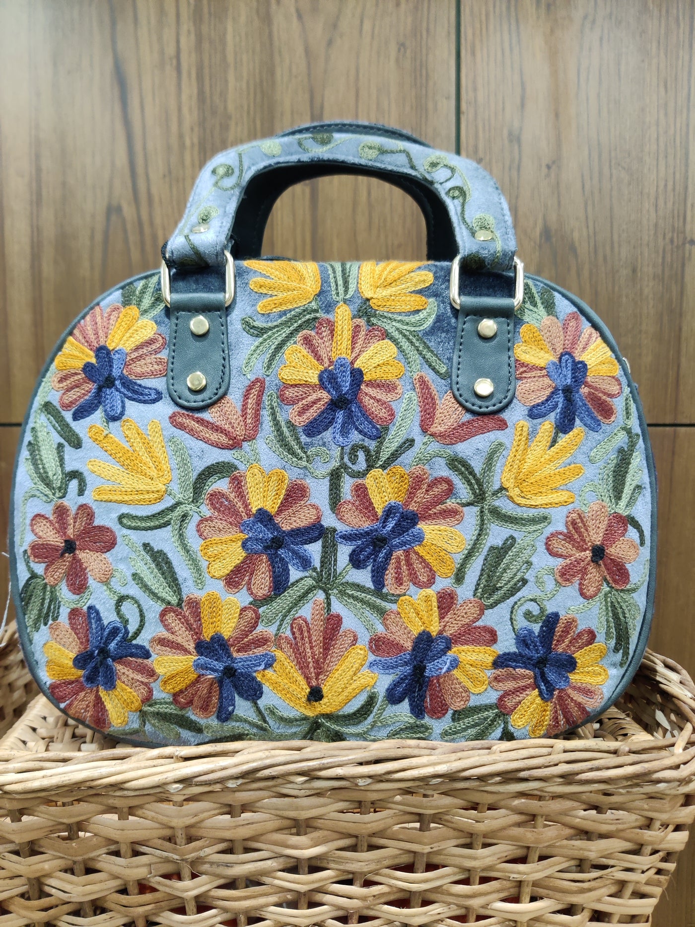 Sunshine Meadow Kashmiri Embroidered Handbag