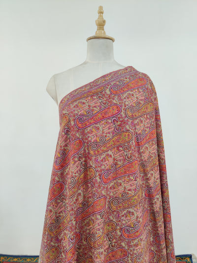 Ruby Heritage Sozni Embroidered Pure Pashmina Shawl