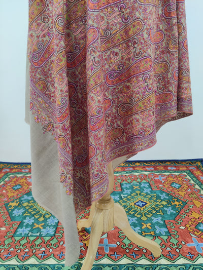 Ruby Heritage Sozni Embroidered Pure Pashmina Shawl