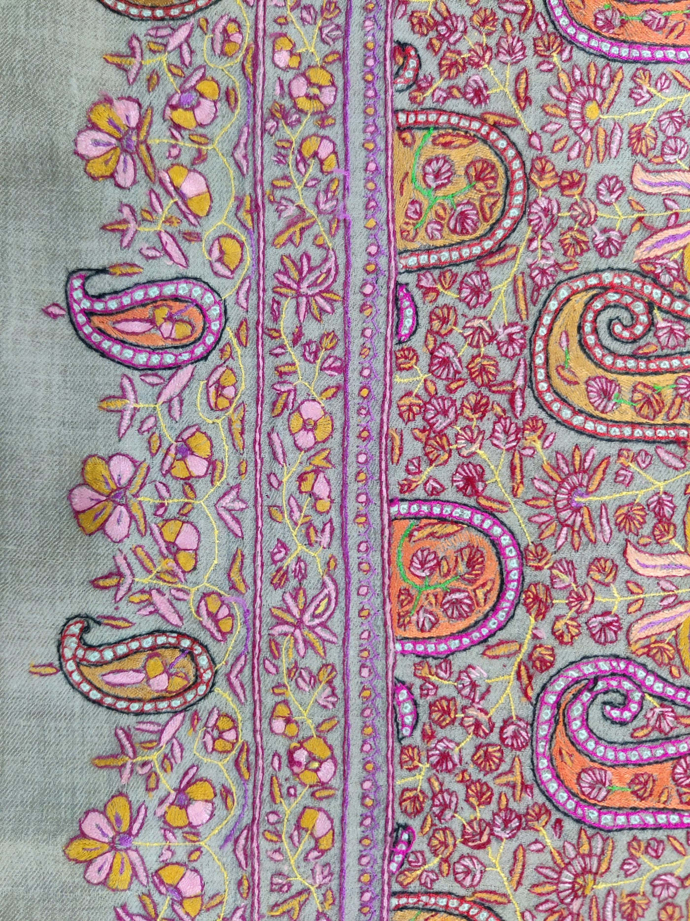 Ruby Heritage Sozni Embroidered Pure Pashmina Shawl