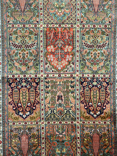 Autumn Splendor - Pure Silk Hand Knotted Kashmiri Carpet (2.5FT * 4FT)