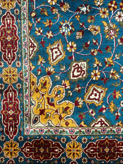 Royal Blossom - Pure Silk Hand Knotted Kashmiri Carpet (3FT * 5FT)