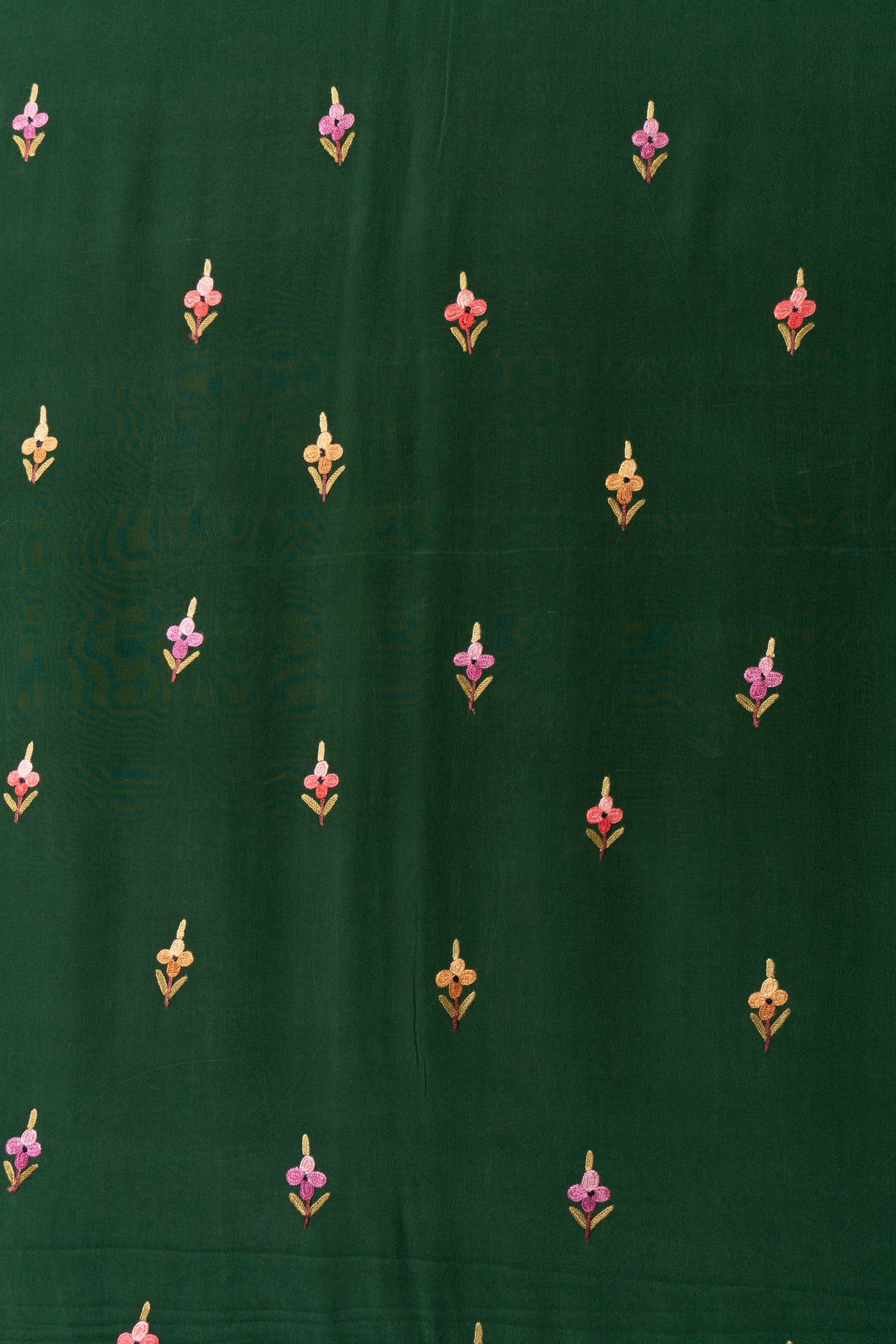 Pure Crepe Hand Aari Embroidered Saree