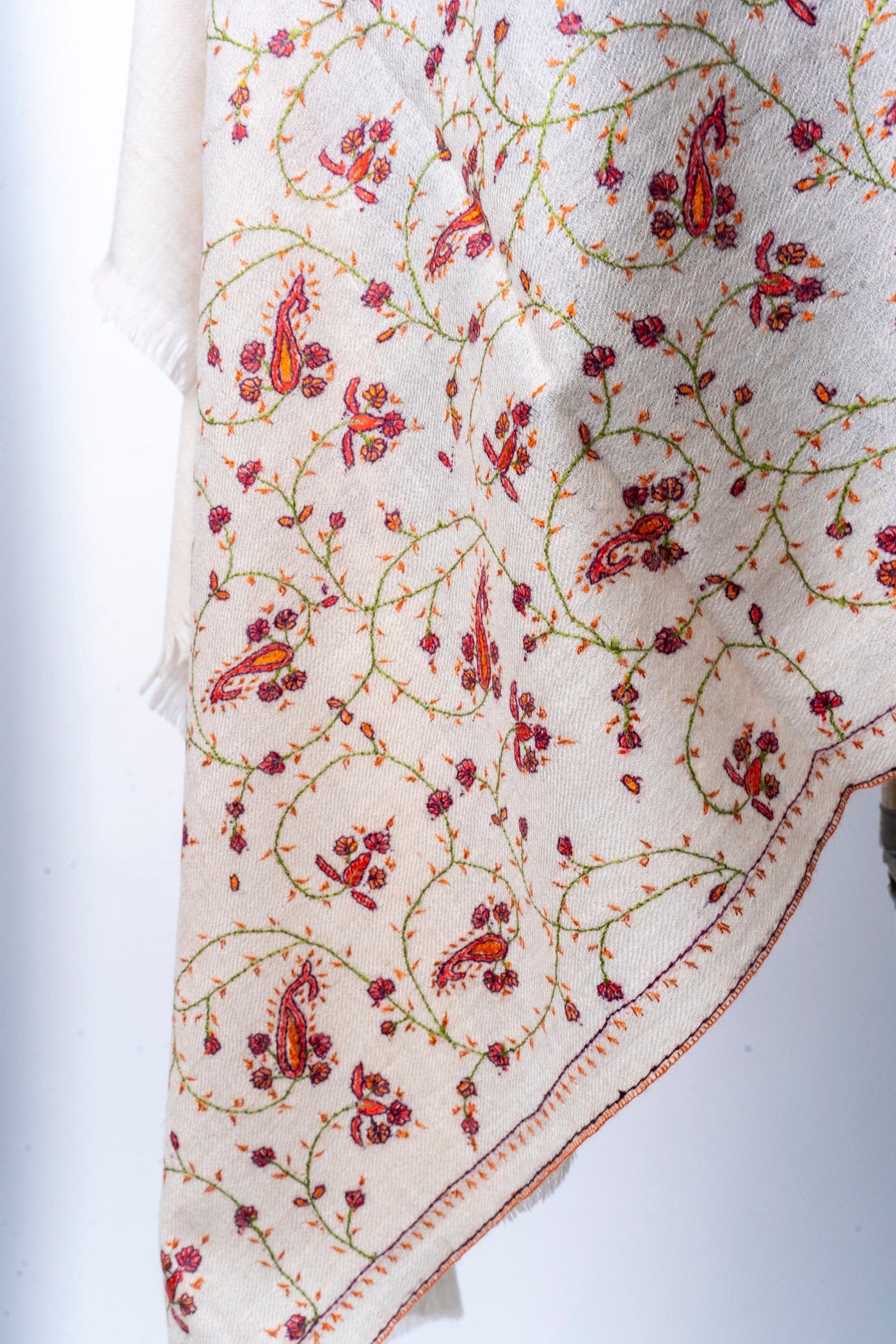 Garden of Eden: Hand Embroidered Pure Pashmina Sozni Sscarf