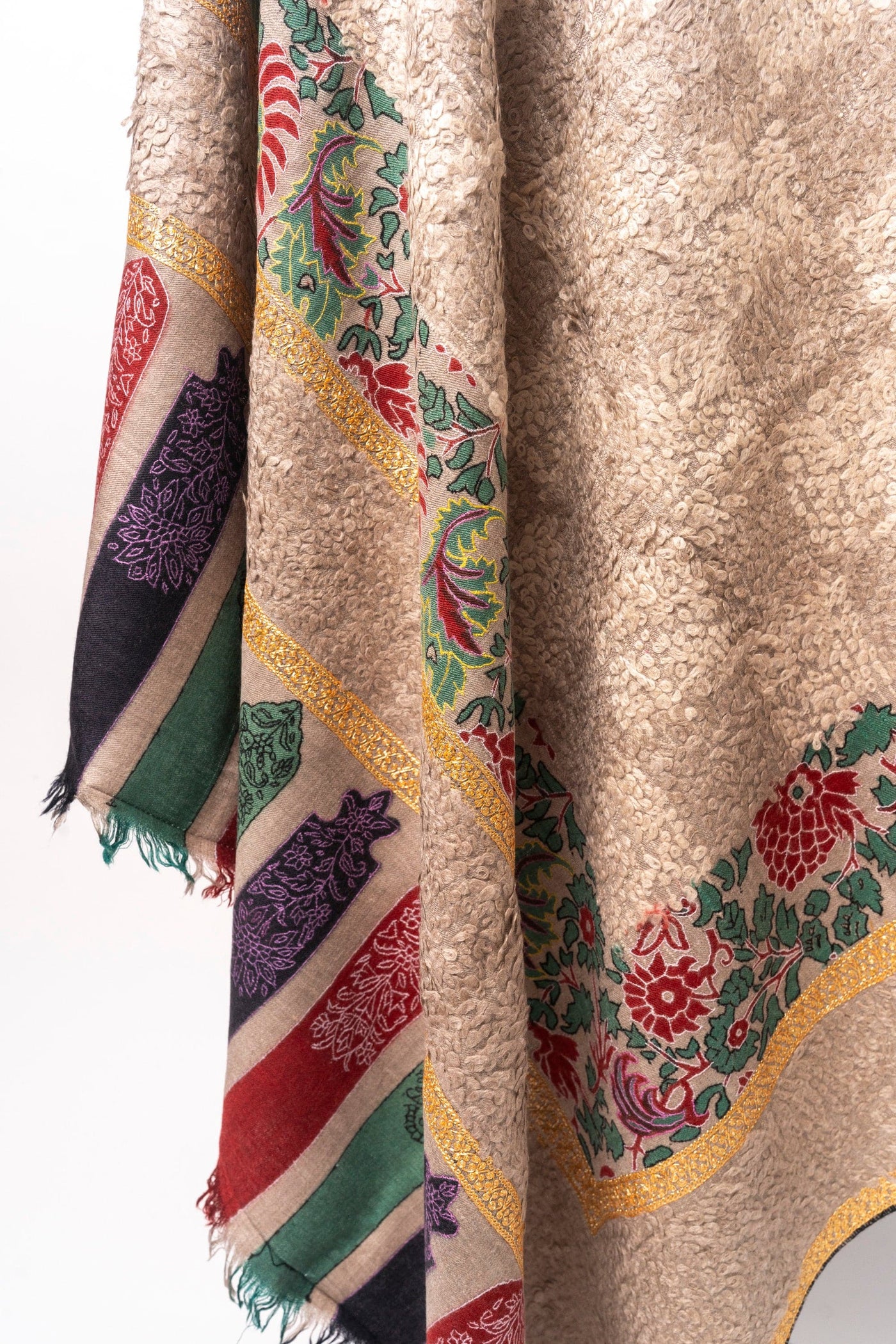 Gul-e-Kani Luxe Shawl: Pure Pashmina Hand-Embroidered Kani shawl