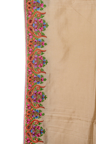 Pearl Glow Pure Silk Hand Aari Embroidery Saree