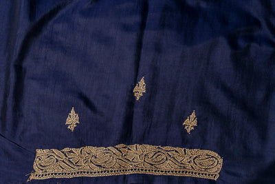 Midnight Majesty Pure Silk Hand-Tilla Embroidery Saree