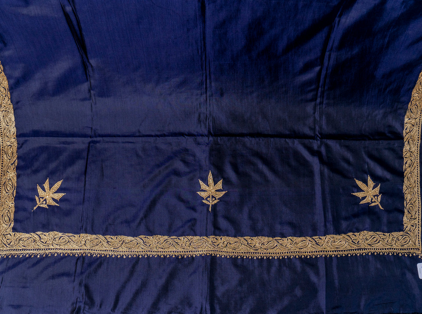 Midnight Majesty Pure Silk Hand-Tilla Embroidery Saree