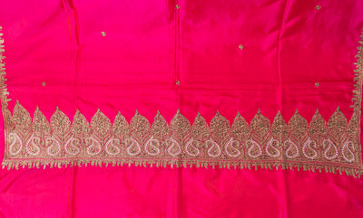 Fuchsia Fantasy Pure Silk Hand Tilla Embroidery Saree