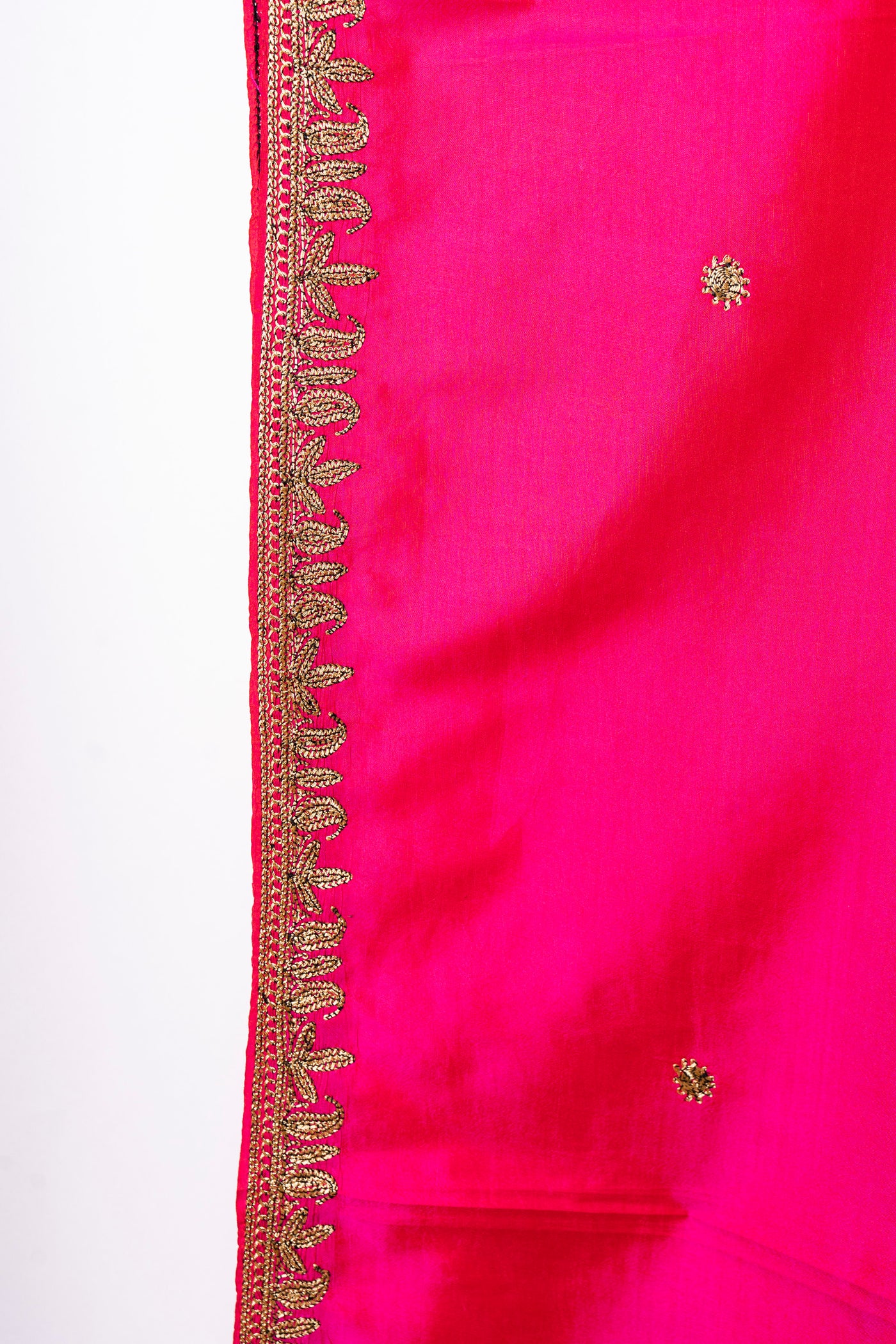 Fuchsia Fantasy Pure Silk Hand Tilla Embroidery Saree