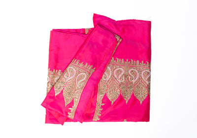 Fuchsia Fantasy Pure Silk Hand Tilla Embroidery Saree