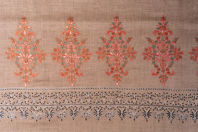Sozni Garden Pashmina – Hand Embroidered Elegance Shawl