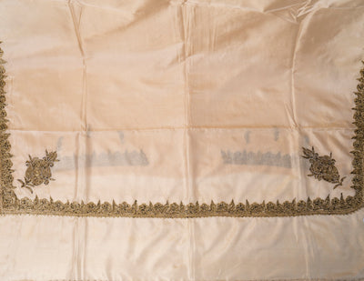 Ivory Radiance Pure Silk Hand Tilla Embroidery Saree