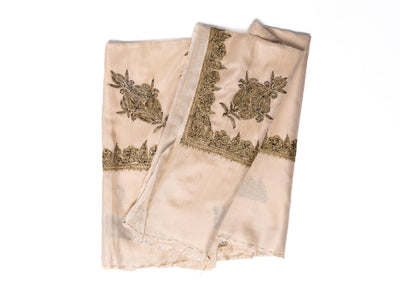 Ivory Radiance Pure Silk Hand Tilla Embroidery Saree