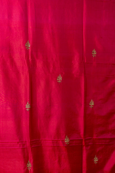 Ruby Radiance Pure Silk Hand Tilla Embroidery Saree