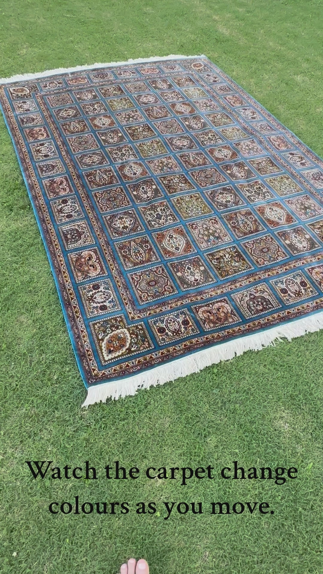 Pure Silk Kashmiri Carpet 5ft* 7ft (60" * 84")