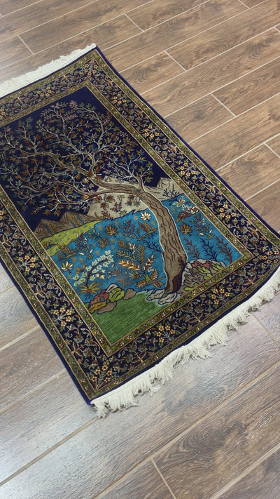 Pure Silk Kashmiri Carpet (2.5ft * 4ft)