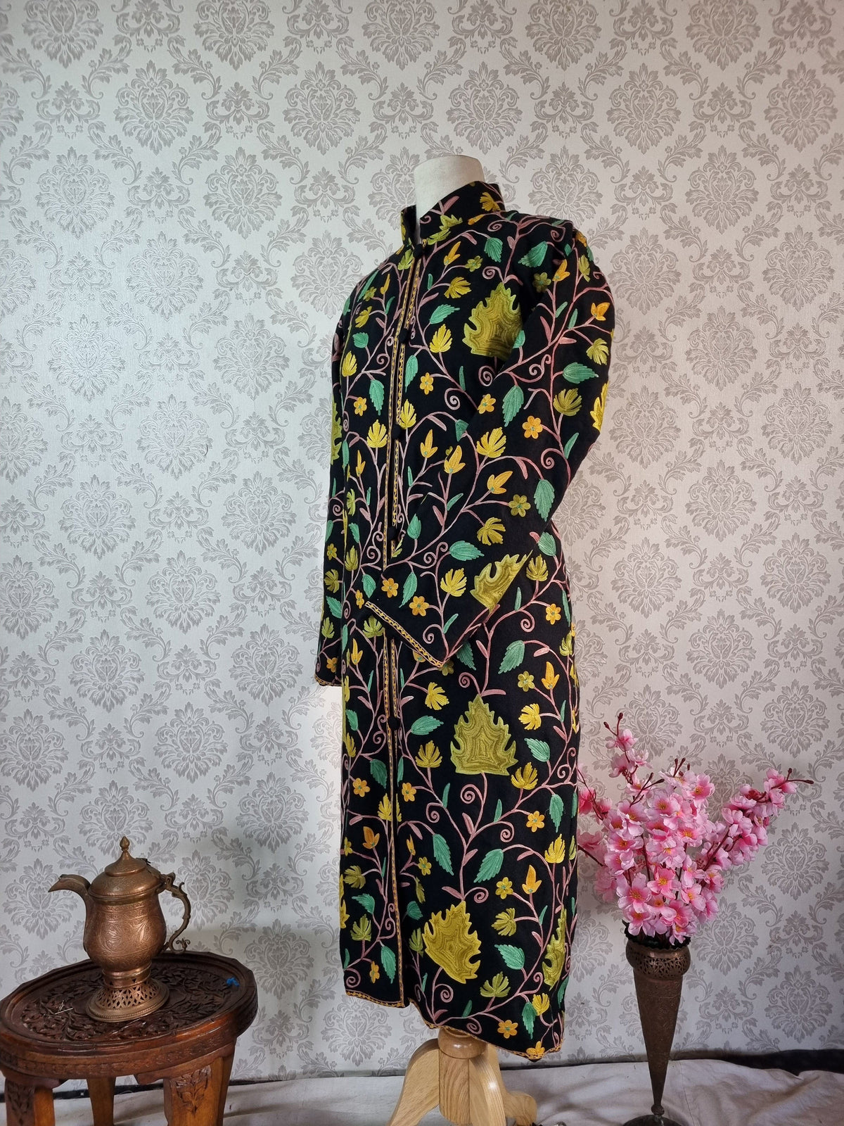 A Touch of Elegance with Maple Leaves: The Kashmiri Aari Embroidered Jacket