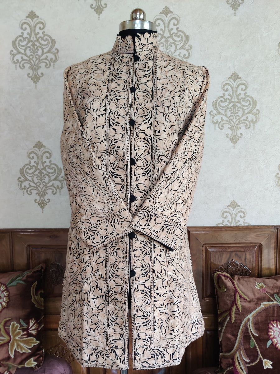 Almond Noir Kashmiri Jacket