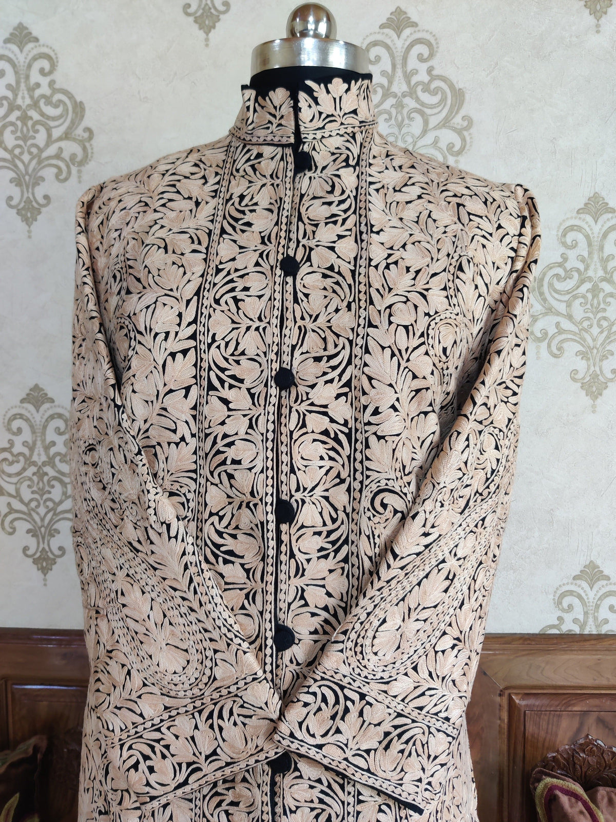 Almond Noir Kashmiri Jacket