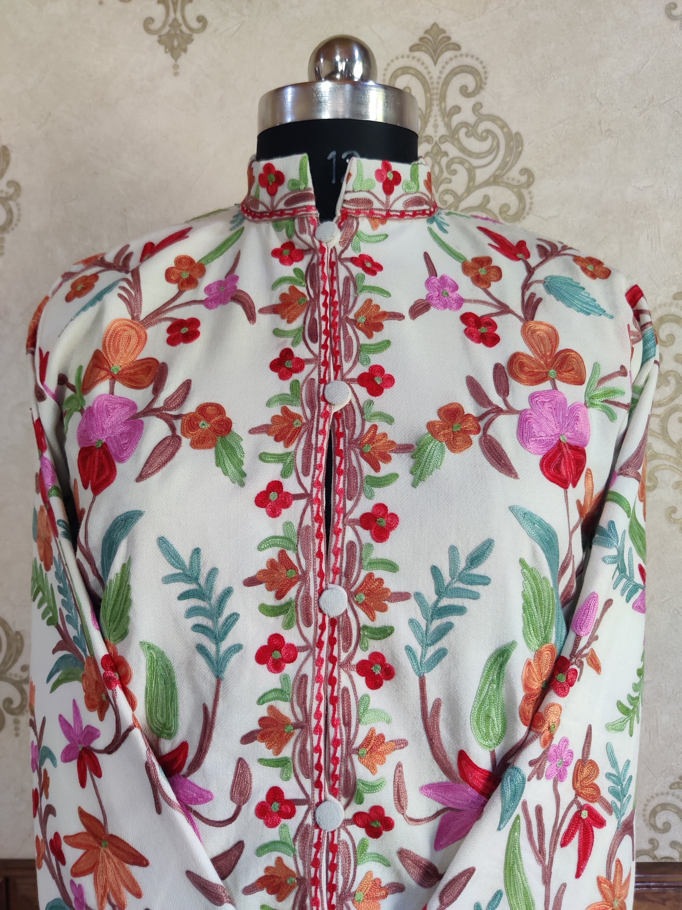 Short kashmiri jacket with Aari Embroidery - KashmKari