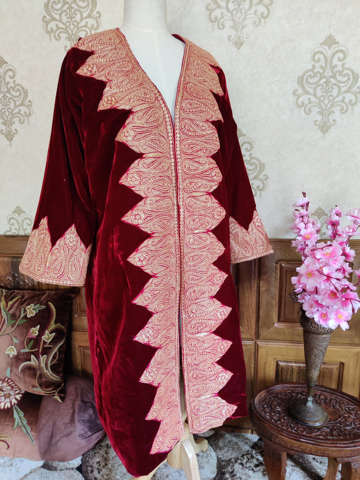 Kashmiri Robe With tilla Embroidery