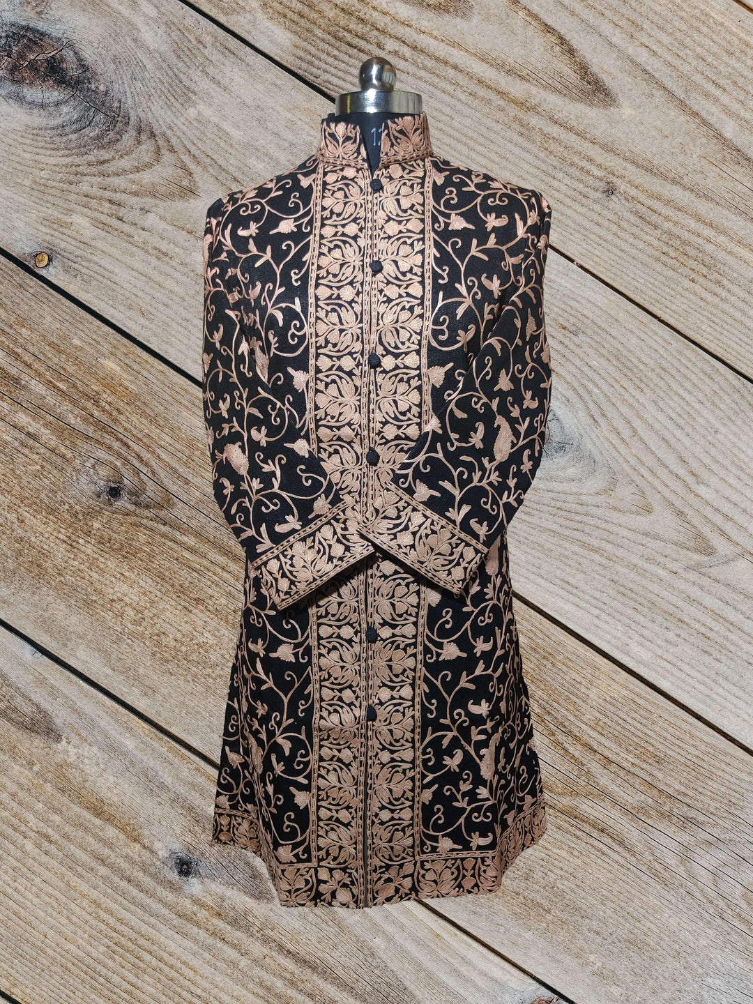 Kashmiri Jacket with All over Aari Embroidery